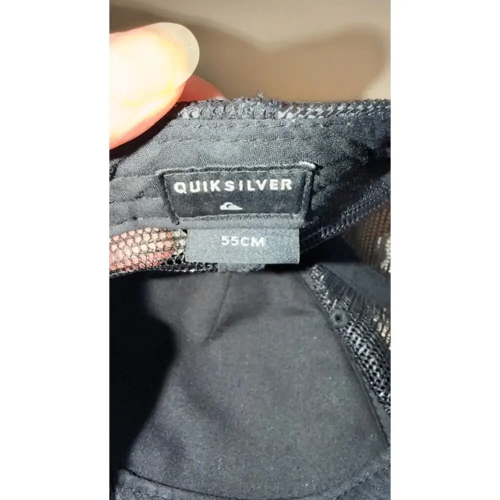 Quiksilver Blue Gradient Trucker Snapback Hat Mesh Baseball Cap 55cm Surf Skate