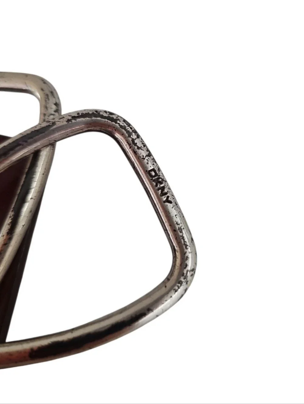 Vintage DKNY Buffalo Calf Leather Belt Women M Brown Made USA Minimalist Classic