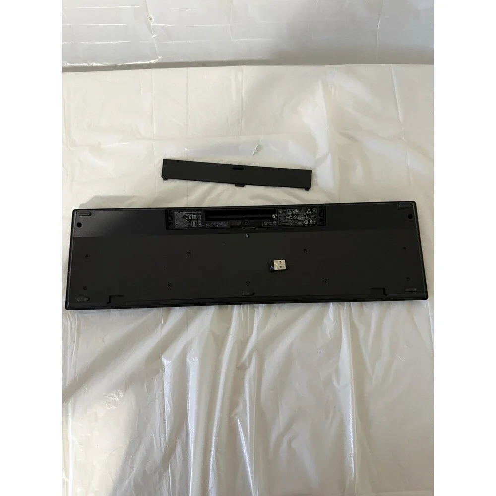 Dell WK636P Wireless Keyboard Black USB Receiver Included Tested Working
