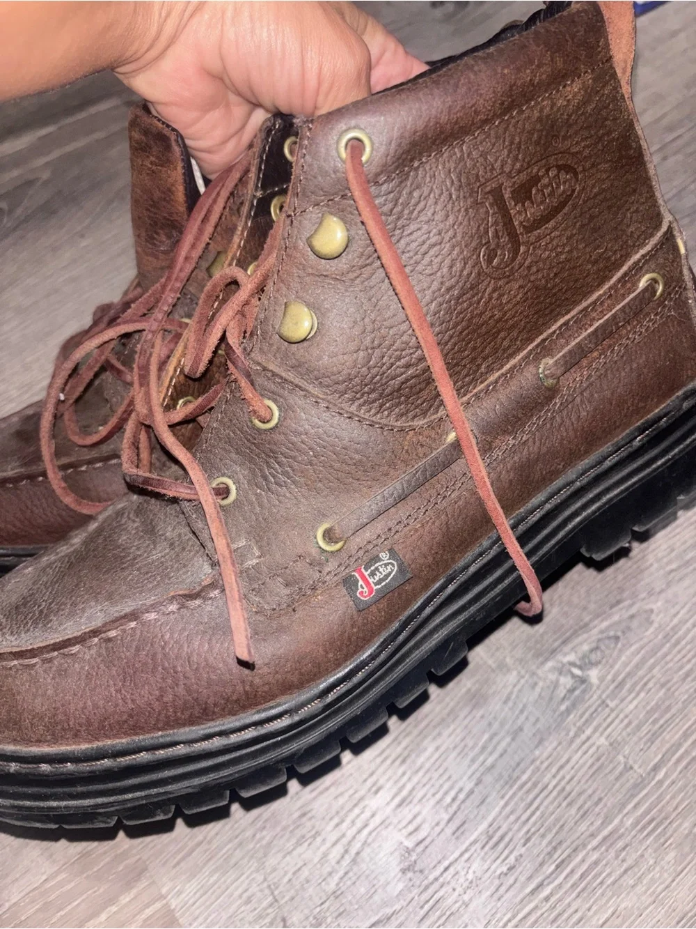 Justin Boots padded metal work