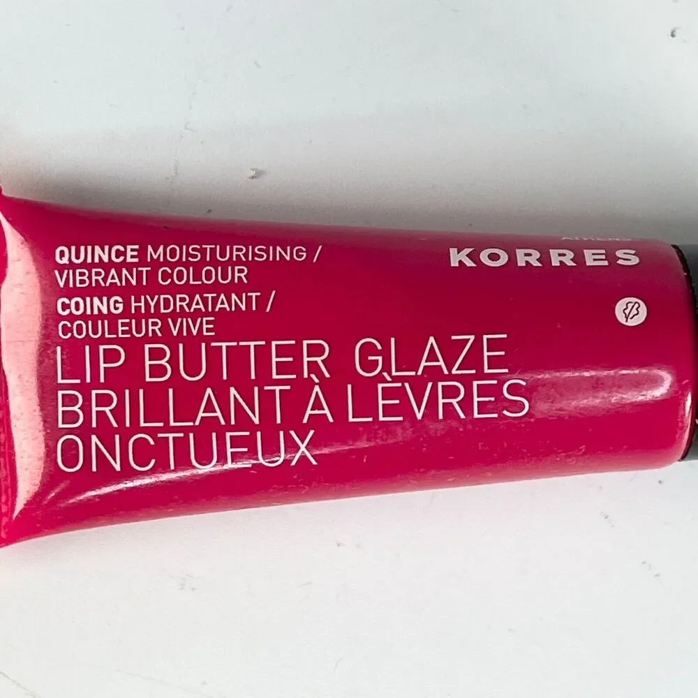 Korres Lip Butter Glaze Moisturizing Vibrant Color Quince Red .34 fl oz 10ml New