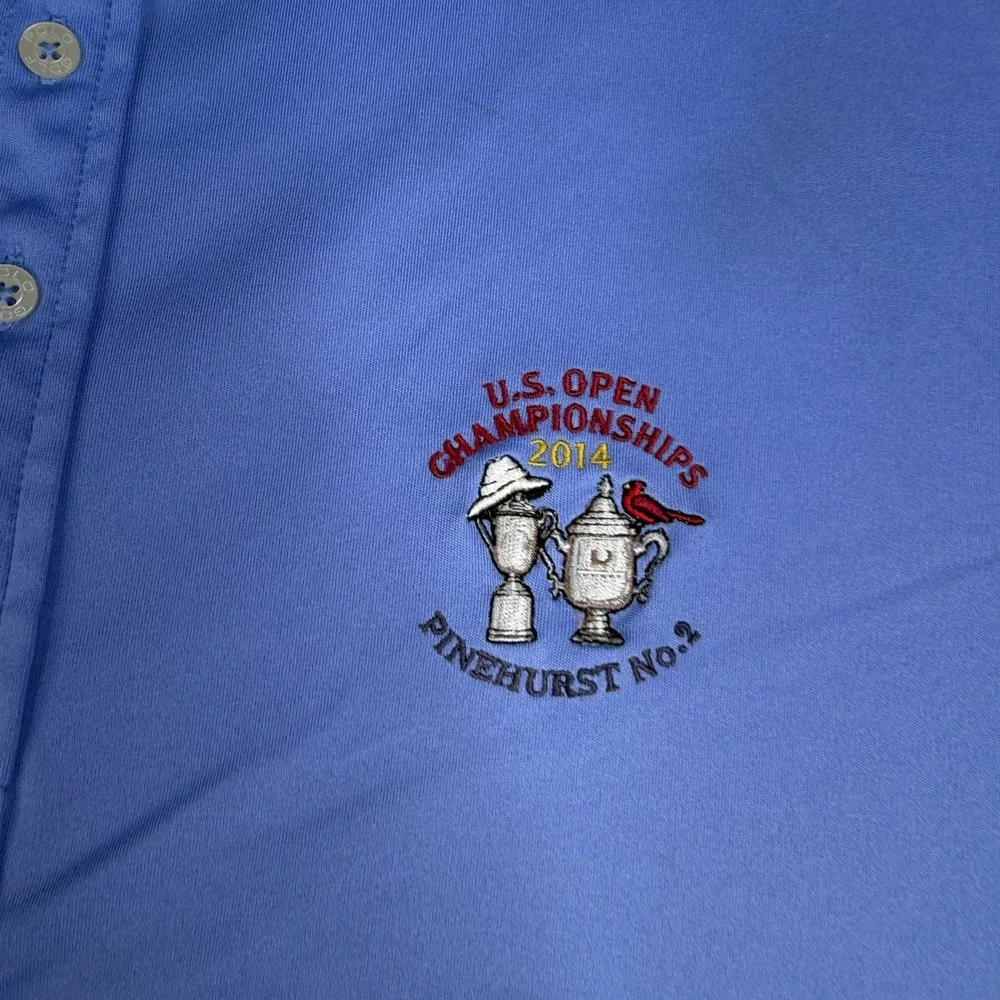 US Open Pinehurst Volunteer Shirt Mens Large Blue Golf Polo Golf Ralph Lauren‎