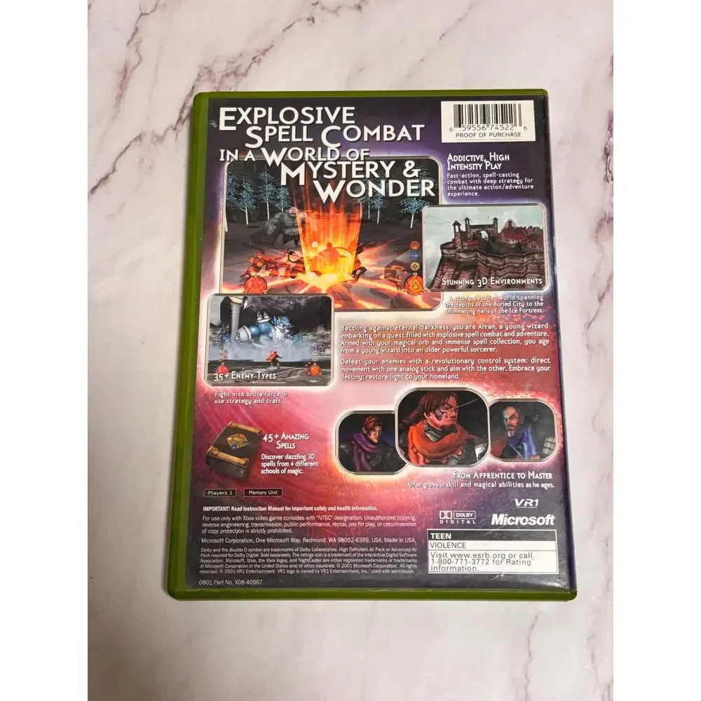 NightCaster: Defeat the Darkness (Microsoft Xbox, 2002) No Manual