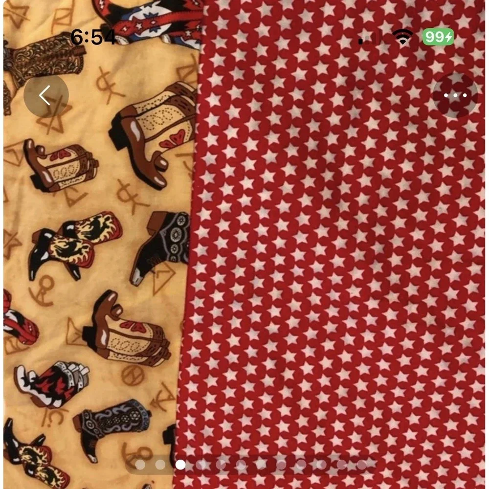 Baby Quilt with Cowboys and Western .  Size 47.5 x 37