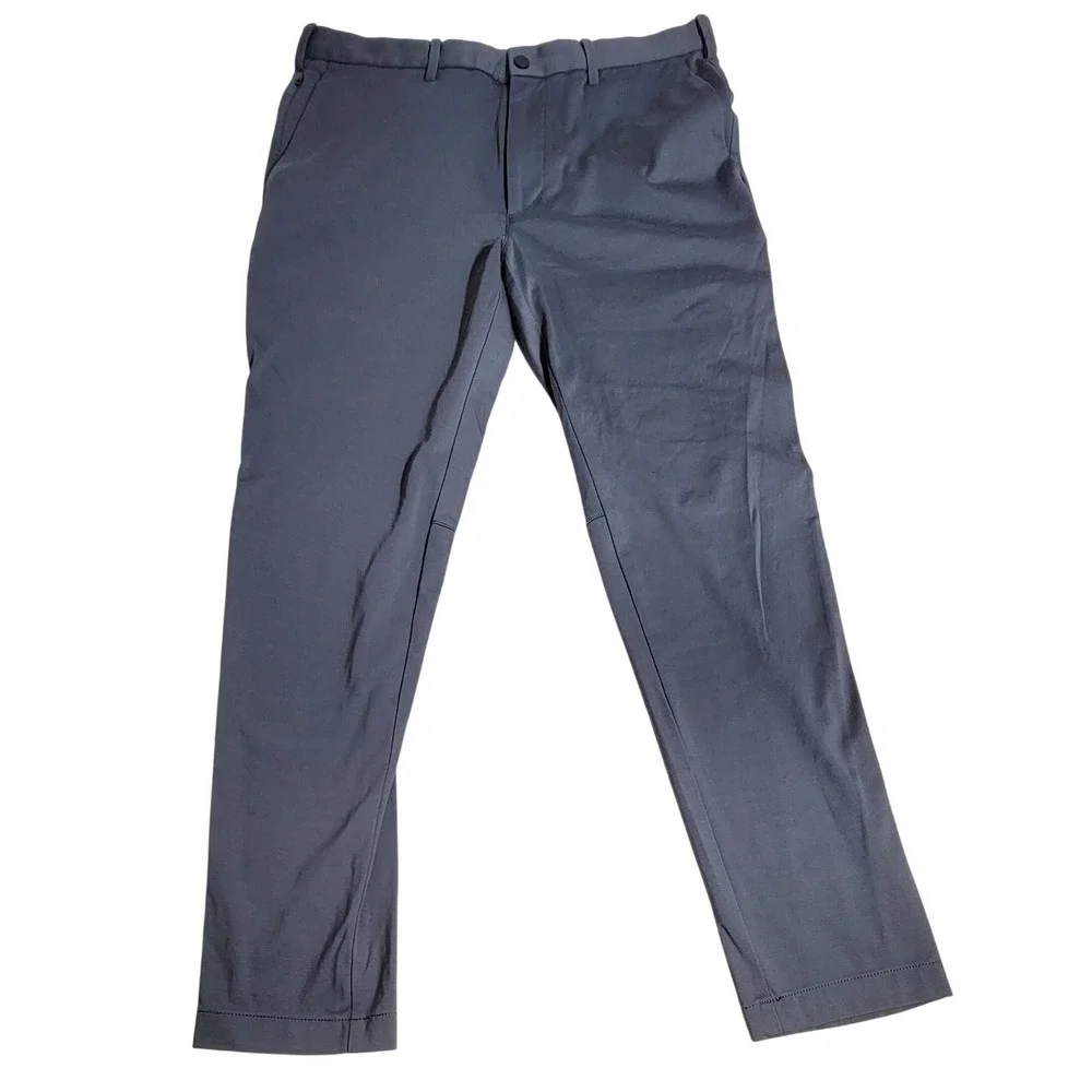 Banana Republic Slim Fit Tech Pants Mens 33x32 Slate Blue Stretch Chino
