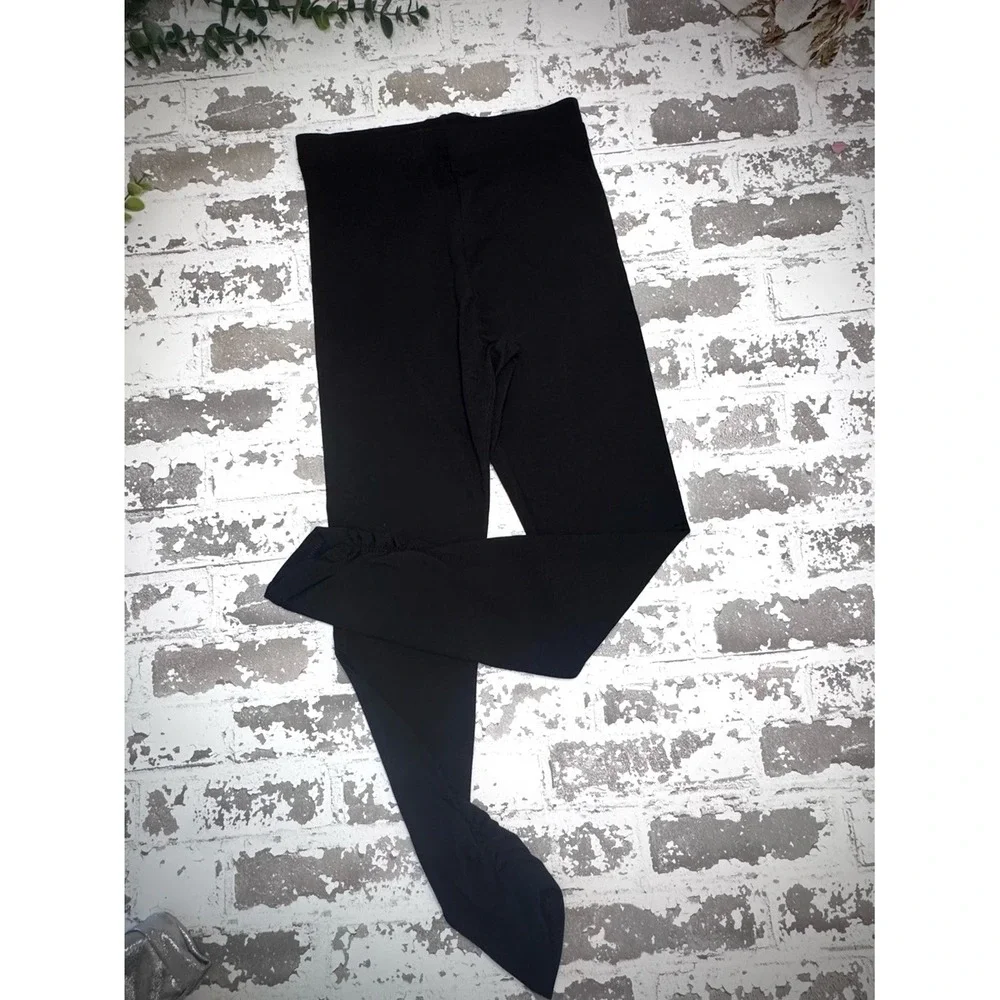 Old Navy Girls Black Built-In Tough Ruched Ankle Leggings Size L 10-12