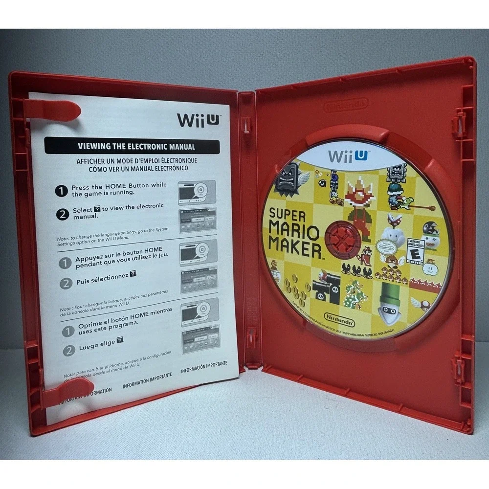Super Mario Maker (Nintendo Wii U, 2015) (250140)