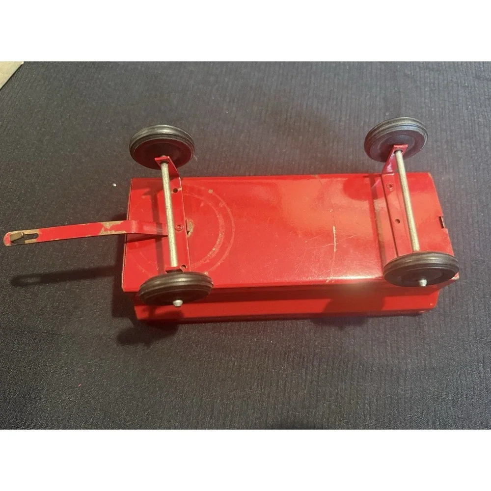 Vintage 1960's Ertl Die Cast Red Farm Tractor Hay Wagon Childrens toy