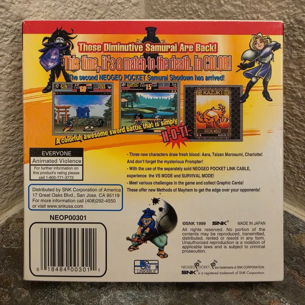 Game - Samurai Shodown! 2: Pocket Fighting Series (CIB), NeoGeo Pocket Color SNK