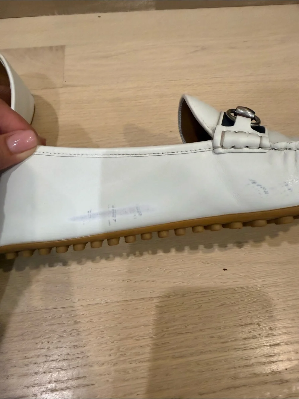 Gucci white leather