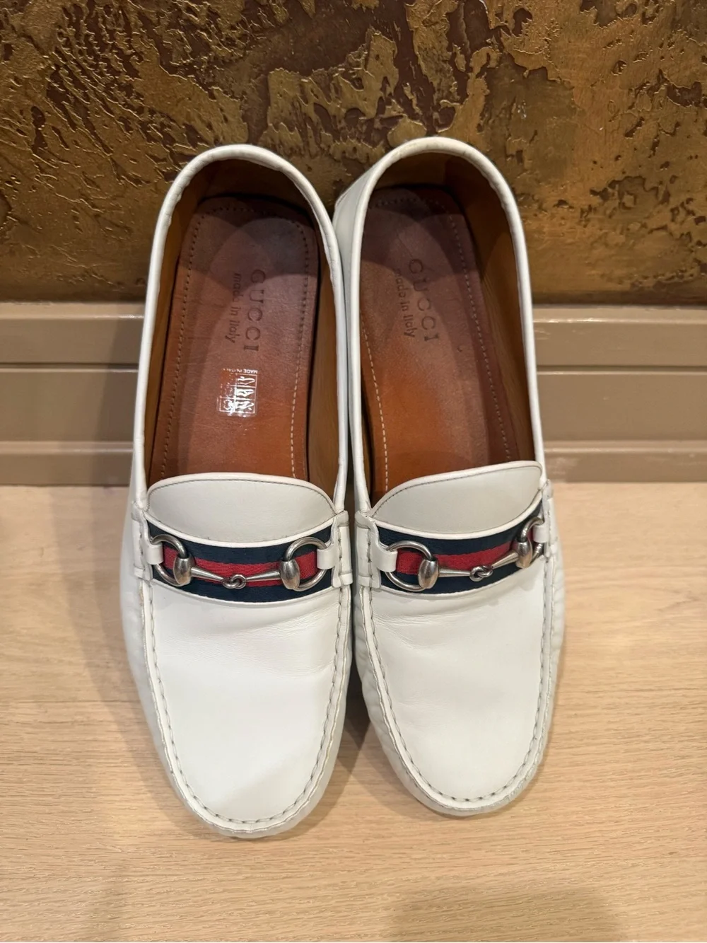Gucci white leather