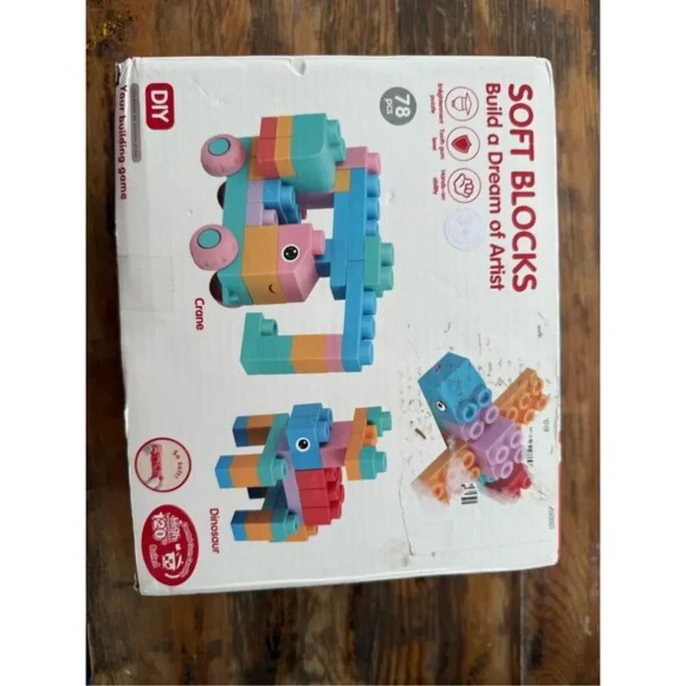 Vtg DIY‎ Educational Soft Stacking Blocks Build A Dream of Artist 78 Pcs New