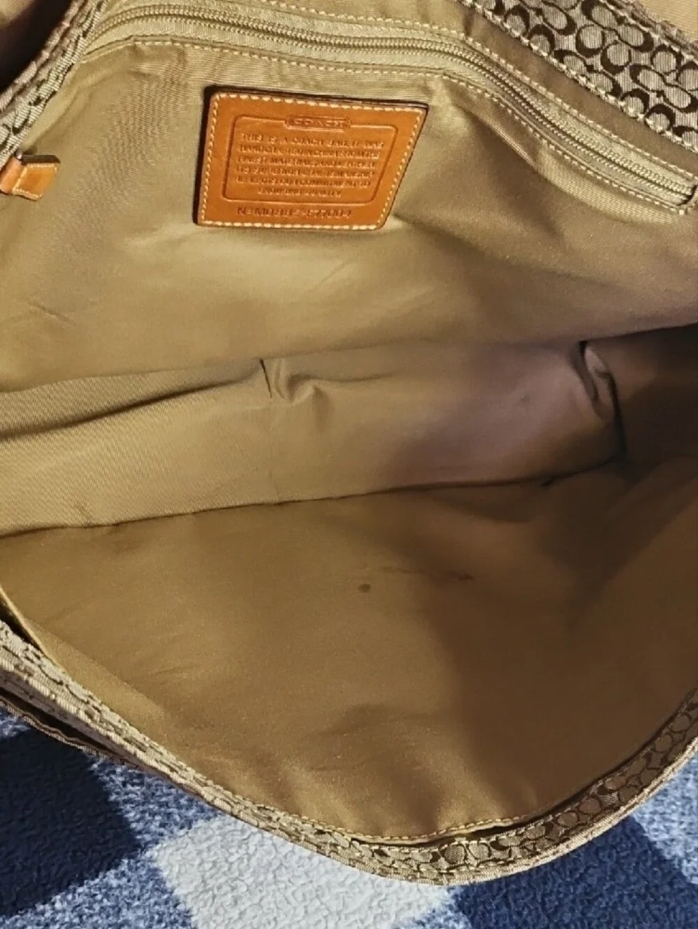 Coach brown canvas