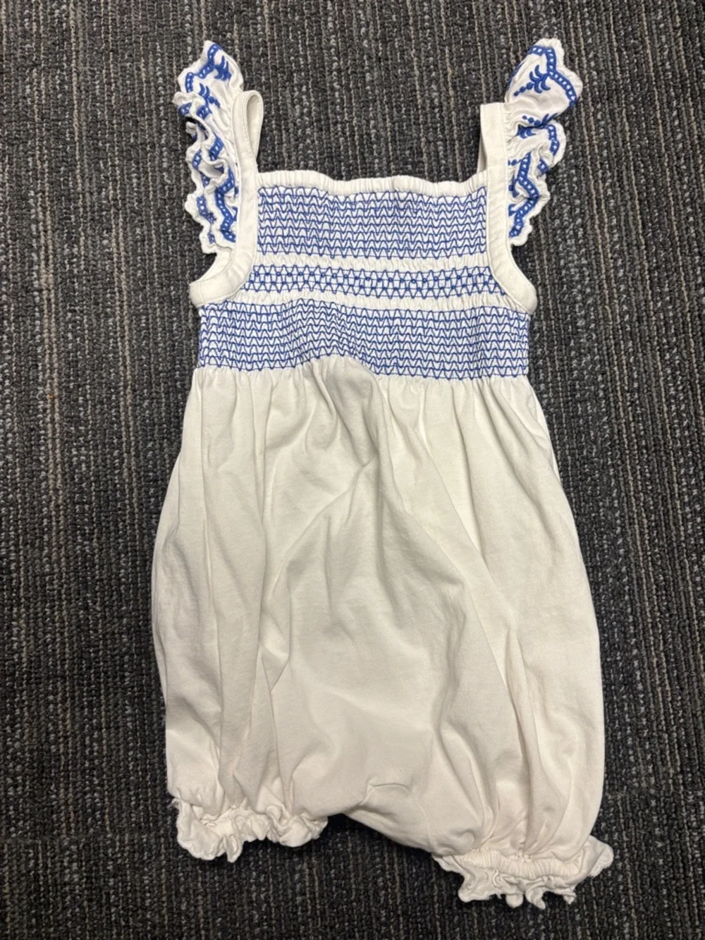 Ralph Lauren summer bubble outfit with Blue Stripe Smocking 18mo