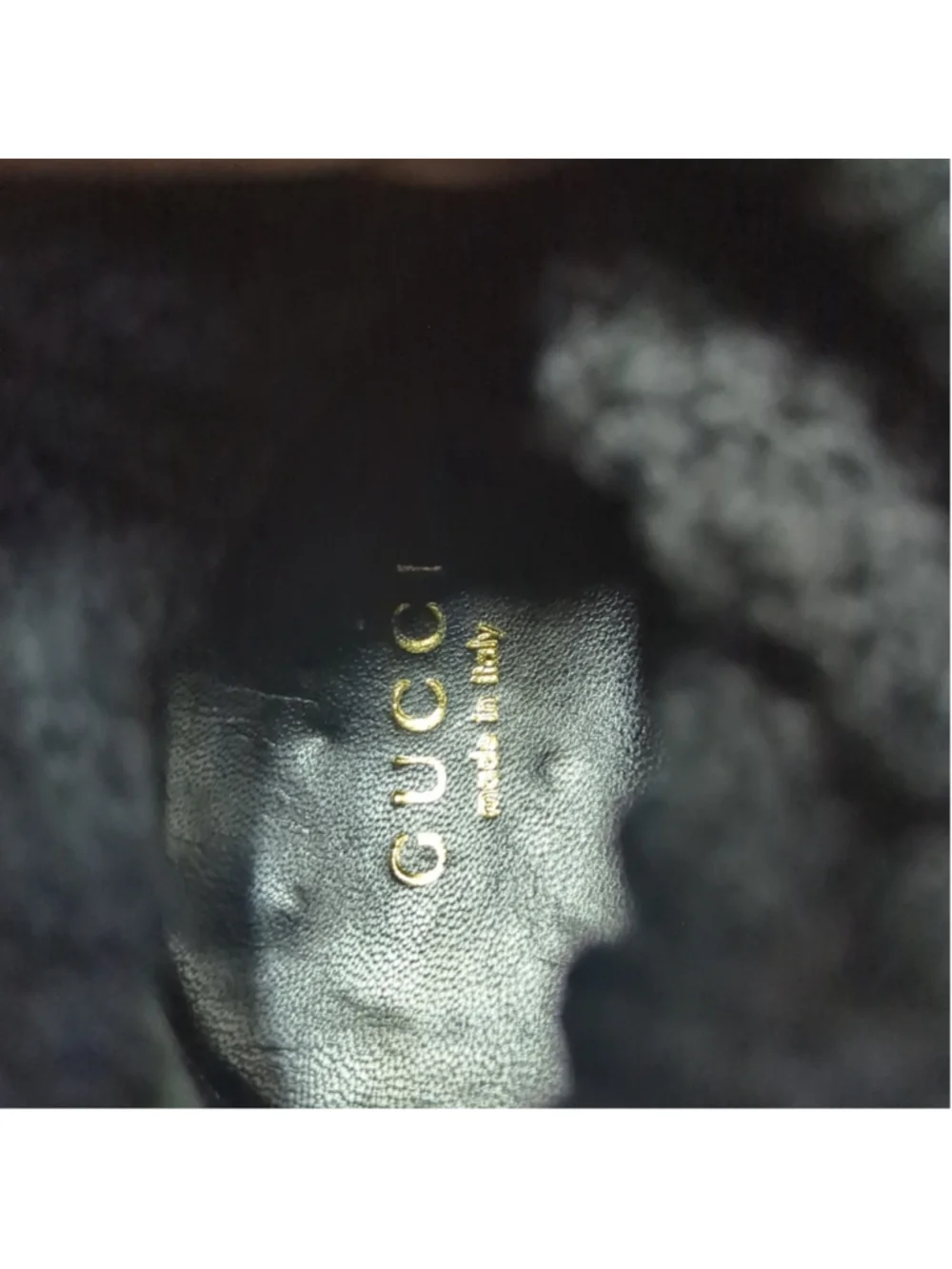 Gucci leather wool