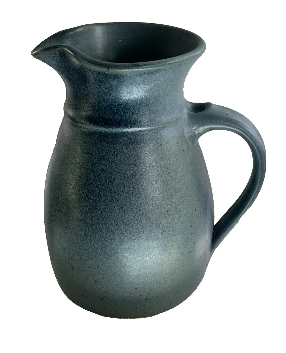 Elk Falls Pottery Blue Studio Art Pitcher Stoneware Glazed Speckled 9
