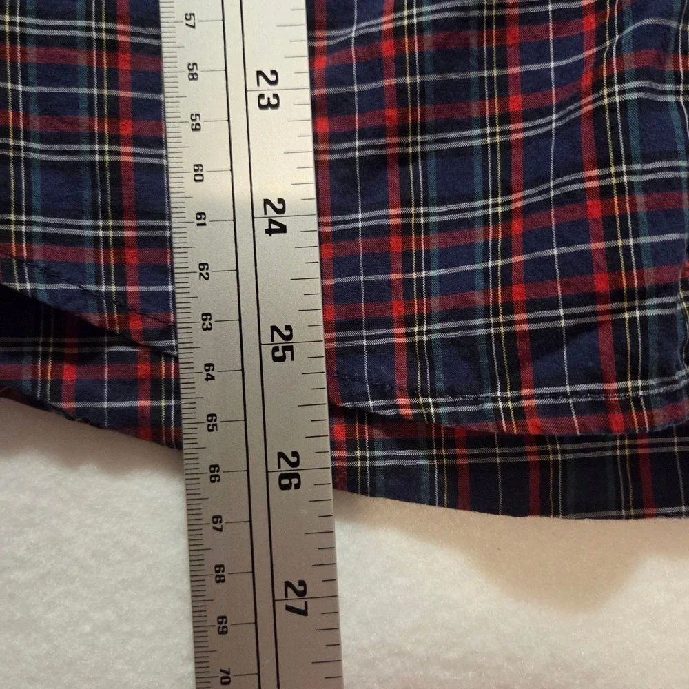 Ralph Lauren Kids XL 18-20 Navy Red Plaid Button Down Shirt 323630408