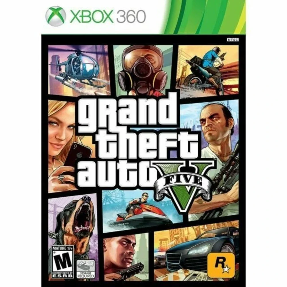 Grand Theft Auto V (Microsoft Xbox 360, 2013) with map