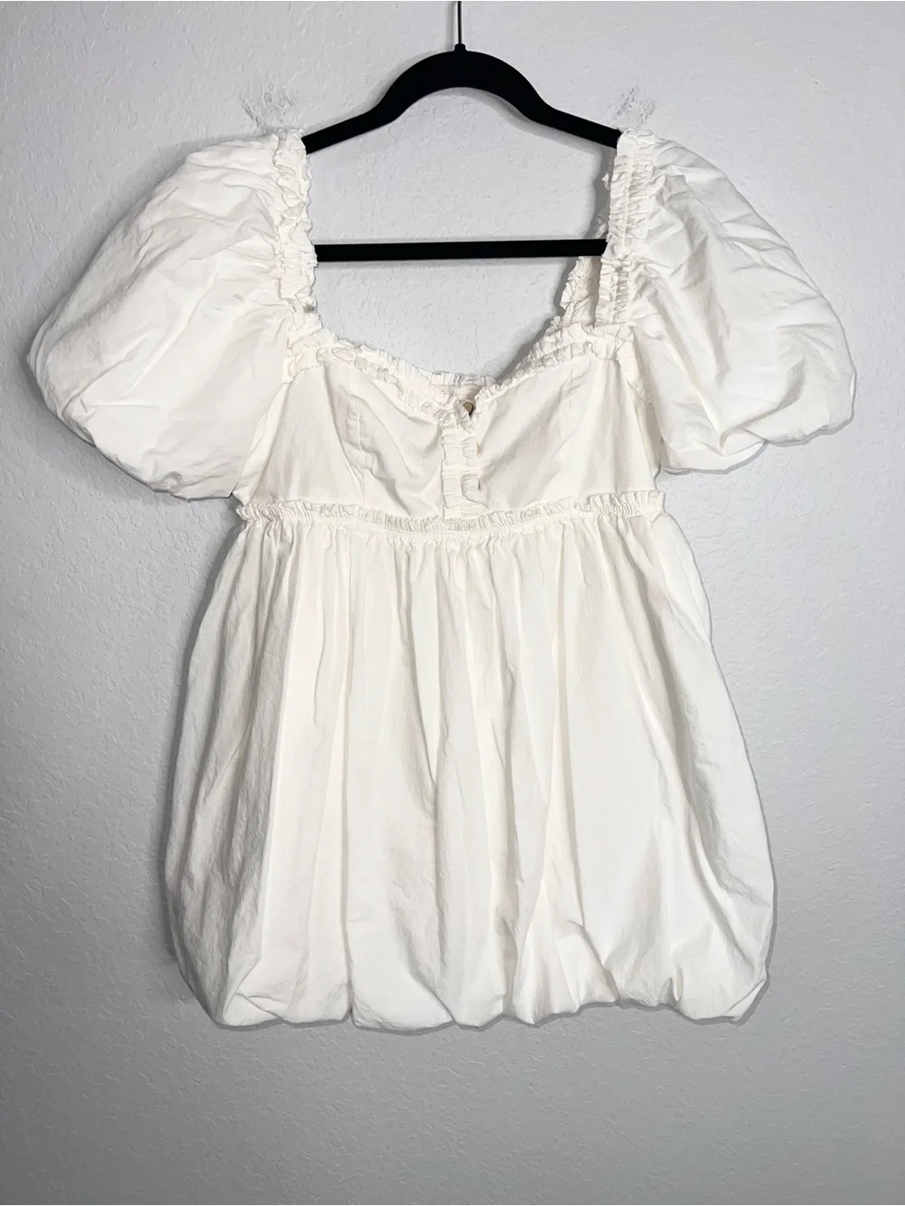 Free People Rendezvous Me Mini Dress Women’s Large Puff Sleeve Babydoll O