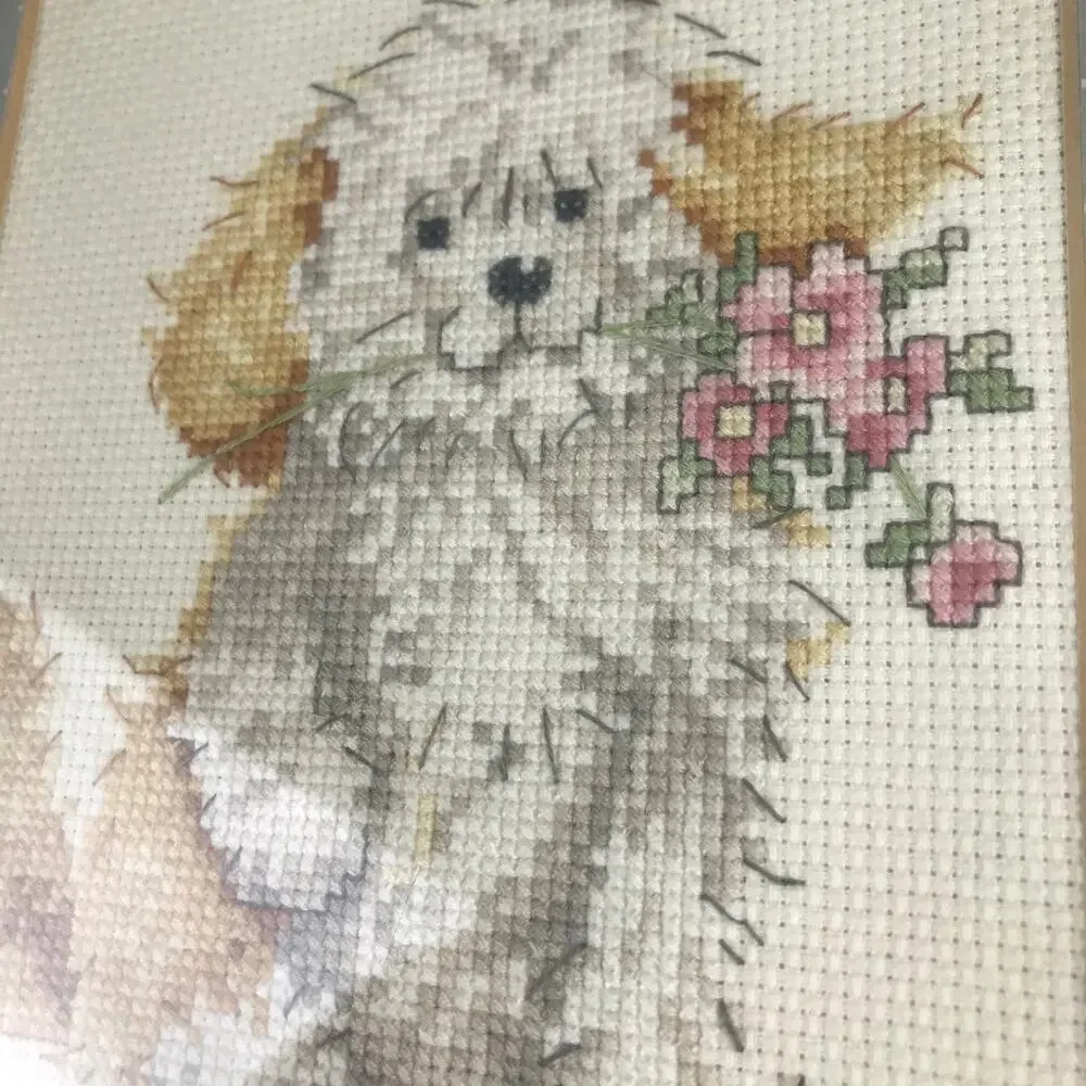 Vintage shaggy puppy