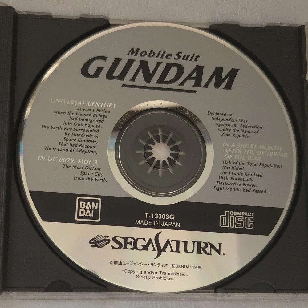 Mobile Suit Gundam - Sega Saturn Japan Import - CIB W/ OBI Strip - Tested
