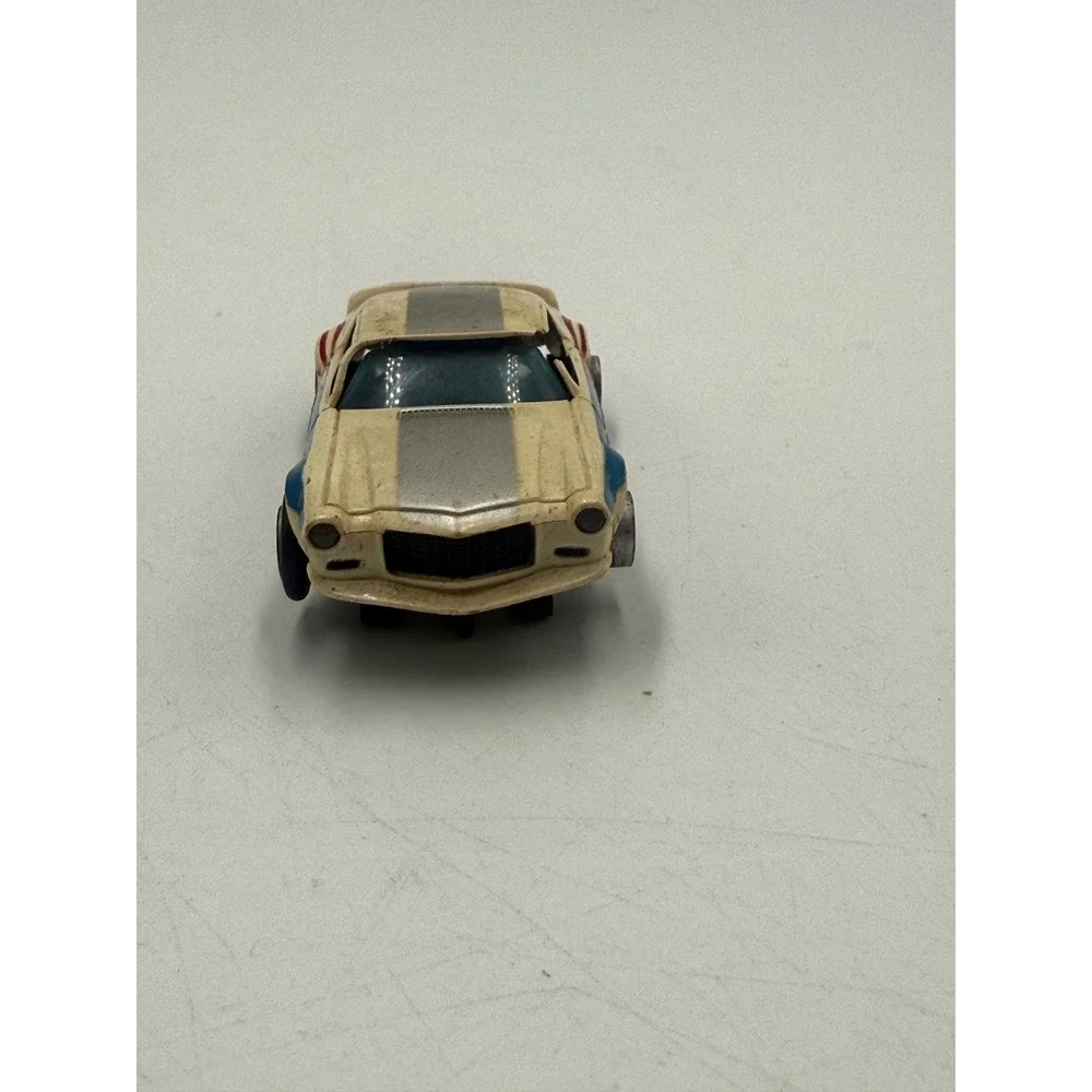 Vintage Aurora AFX Chevrolet Camaro Slot Car White #6 HO Scale Singapore Chassis