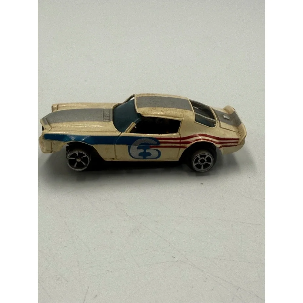 Vintage Aurora AFX Chevrolet Camaro Slot Car White #6 HO Scale Singapore Chassis