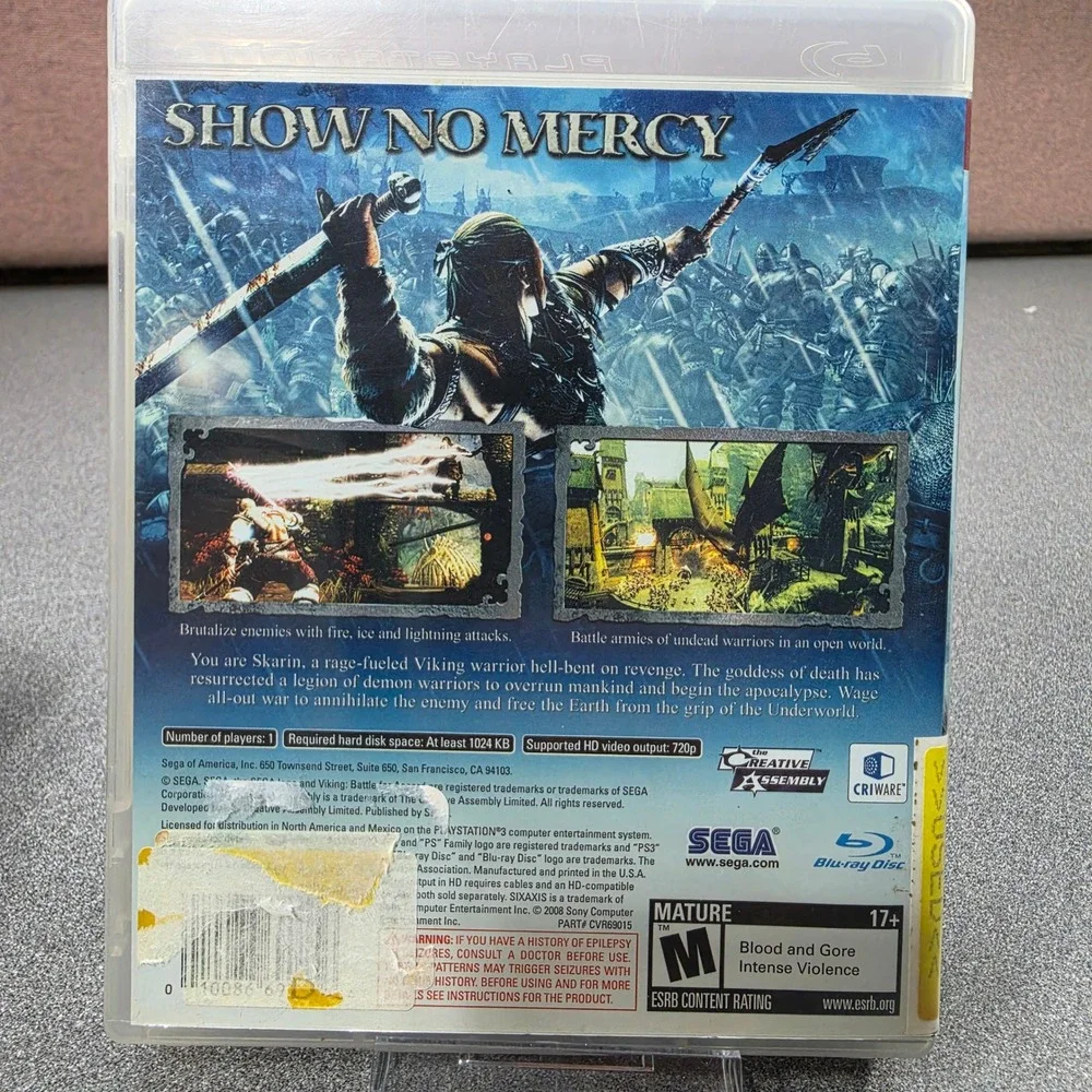 Sega Viking Battle for Asgard PS3 Action‎ Adventure
