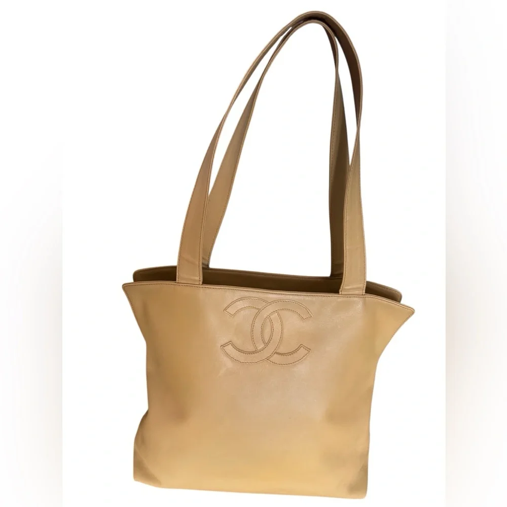 Chanel Shoulder Tote with COA — Yellowish-tan