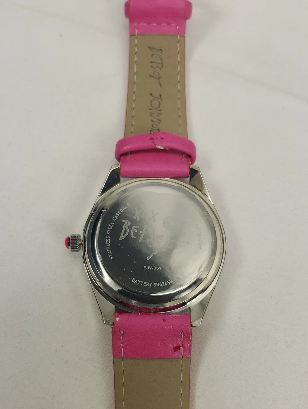 Betsey Johnson Hot Pink XOX Lips Working Watch