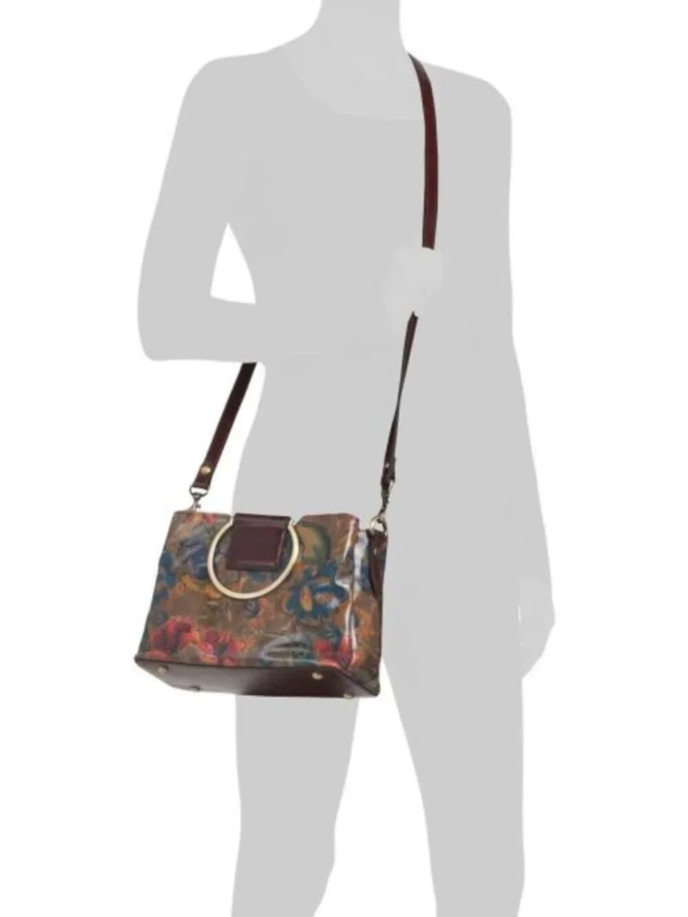 PATRICIA NASH Leather Empoli Satchel With Metal Handles