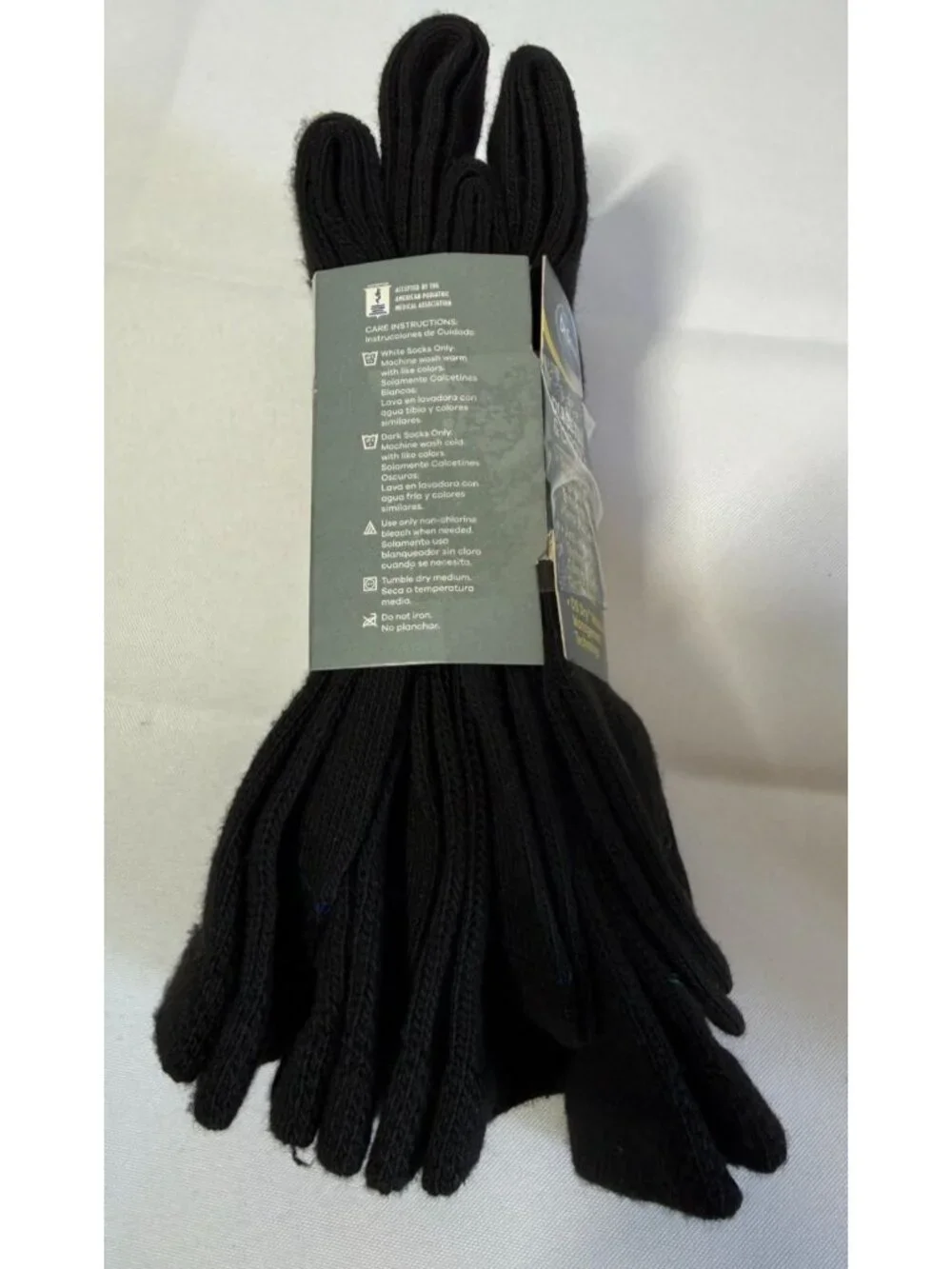 NWT‎ Dr. Scholls Womens Socks 4 Pack Crew Diabetes Circulatory Non Binding Black