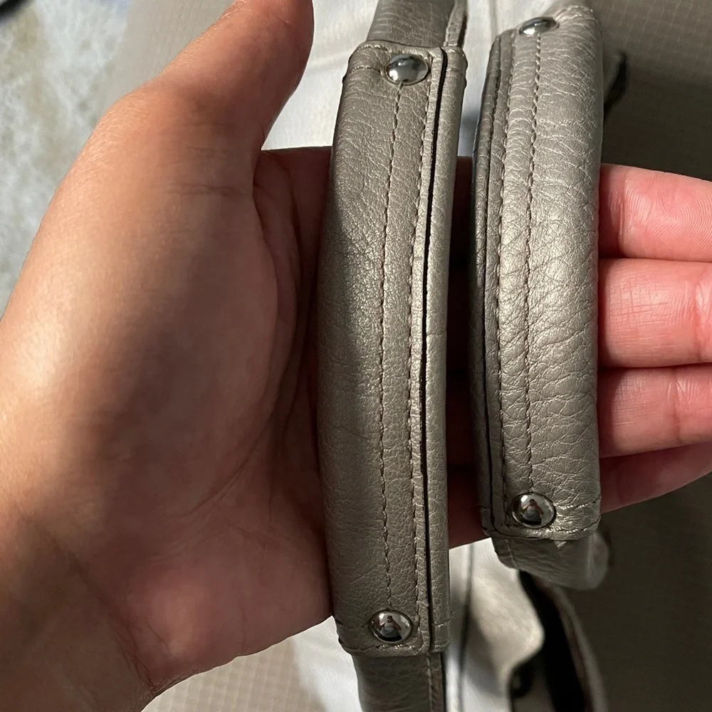 Coach Penelope Metallic Silver Shoulder Bag