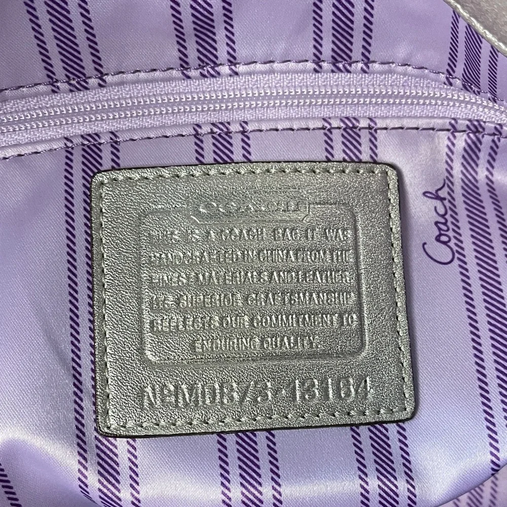 Coach Penelope Metallic Silver Shoulder Bag