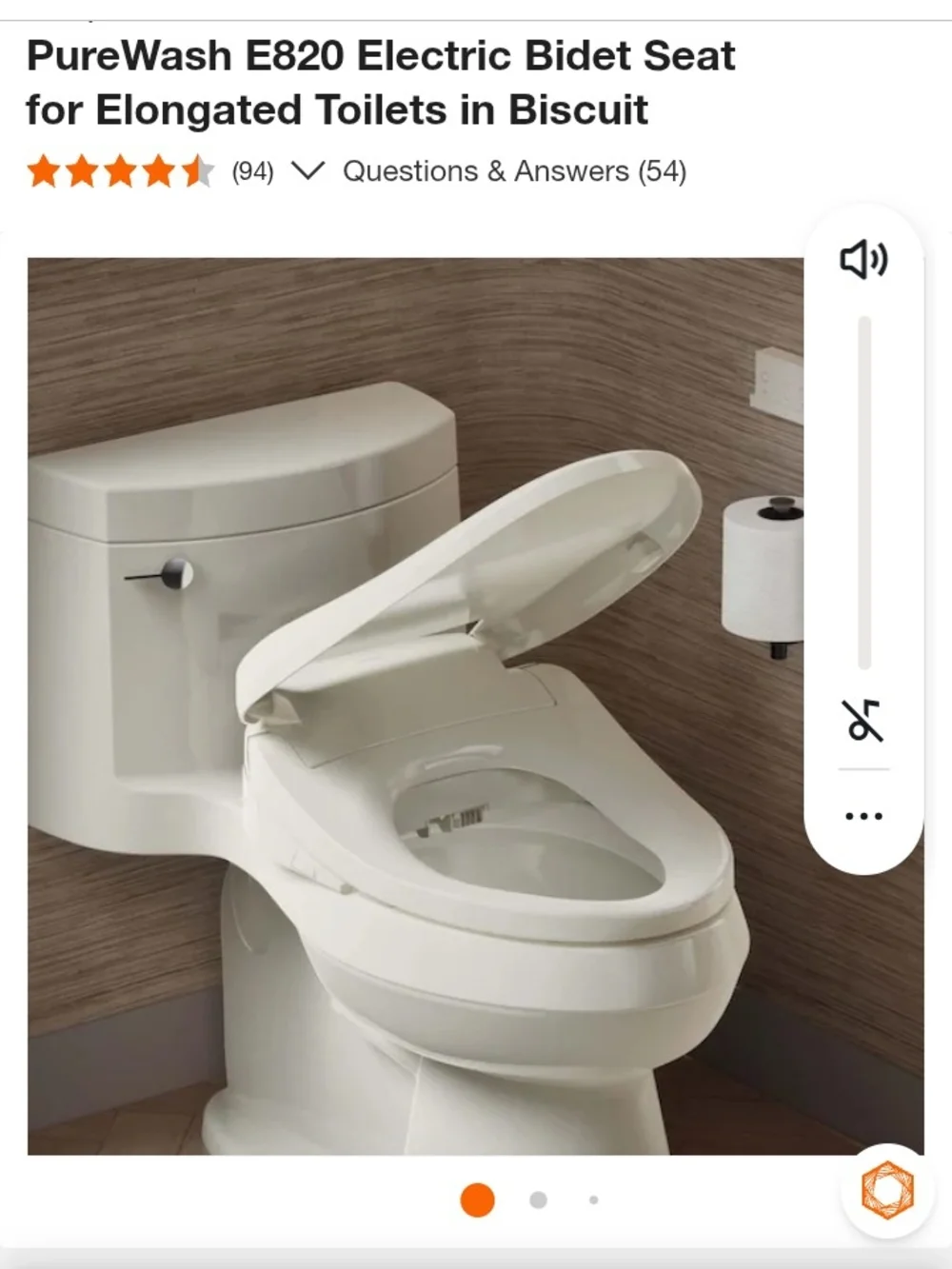 White Heated Toilet Seat with Adjustable Temperature Control