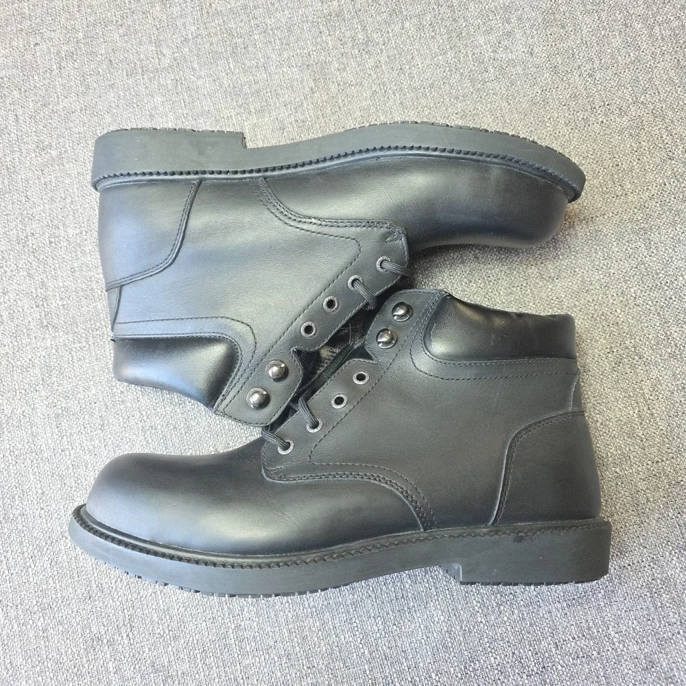 Keuka Cafe Sure Grip Safety Toe Work Boots Mens size 10 Black