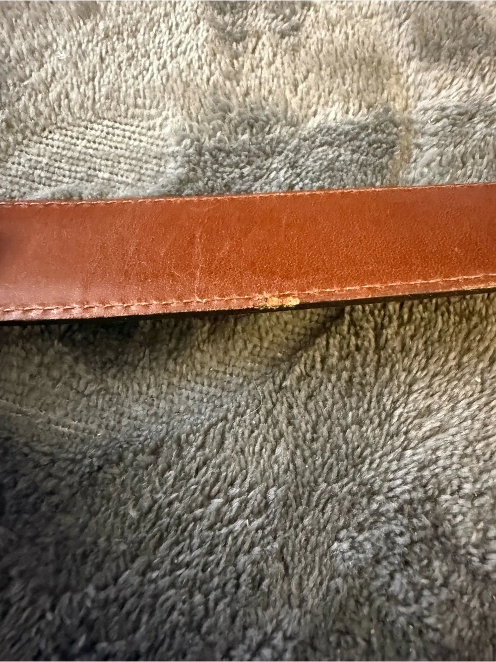 Coach Men's Brown Leather Belt with Brass Buckle 34” waist