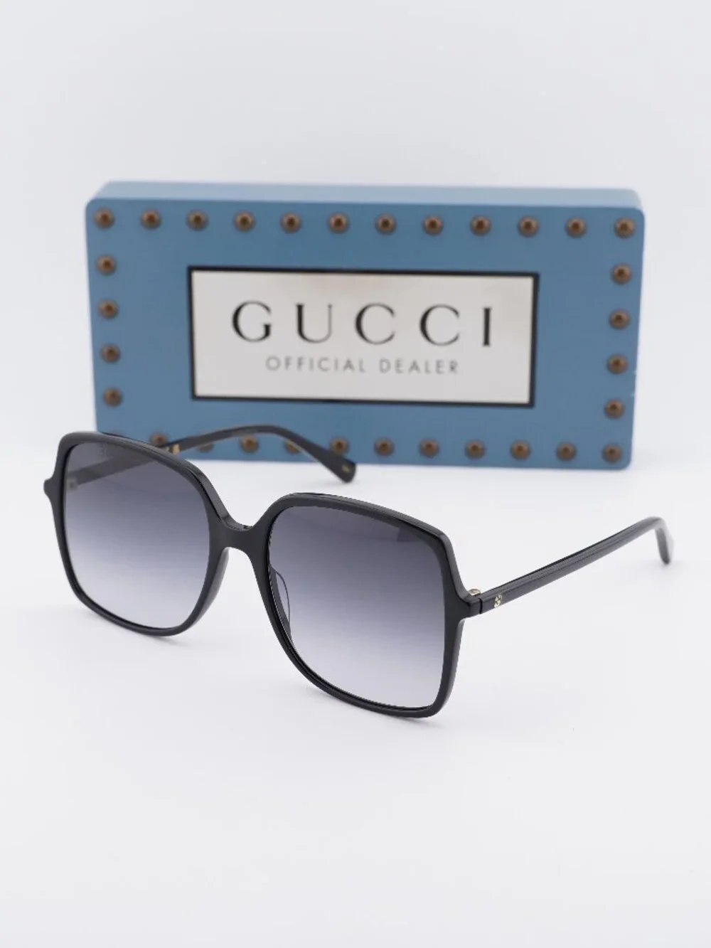 Gucci GG0544S 001 Square Sunglasses - Black/Grey Gradient