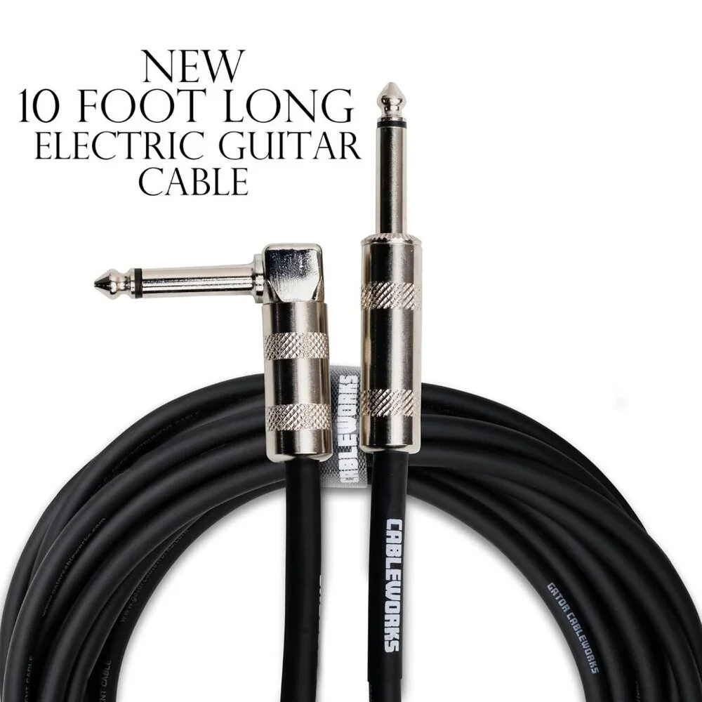 NEW 10' Electric Guitar Cable Cableworks By Gator Cases Backline Series Standard