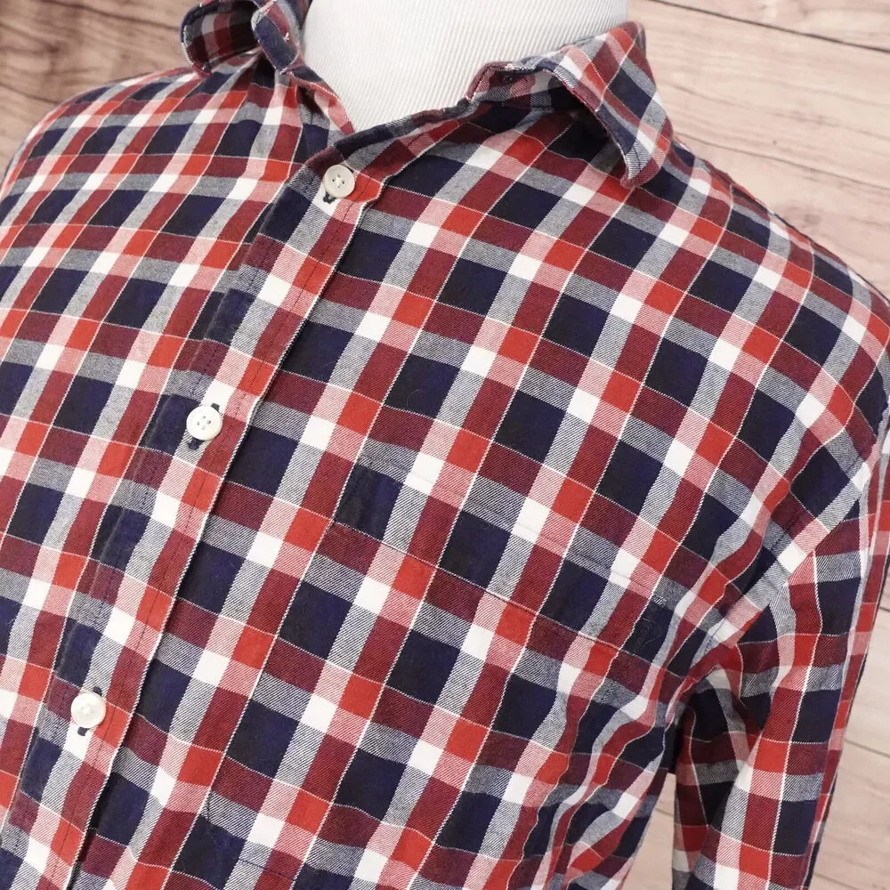 BANANA REPUBLIC LIGHTWEIGHT FLANNEL CHECK BUTTON DOWN SHIRT MENS SIZE‎ XL