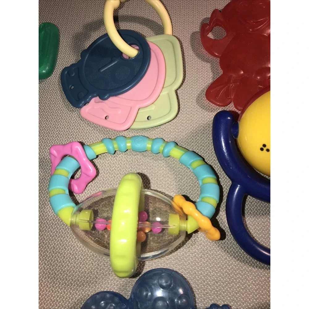 Lot 13 Baby Toys Rattles Teethers Fish Jingle Musical Sensory‎ Fisher Price Nuk