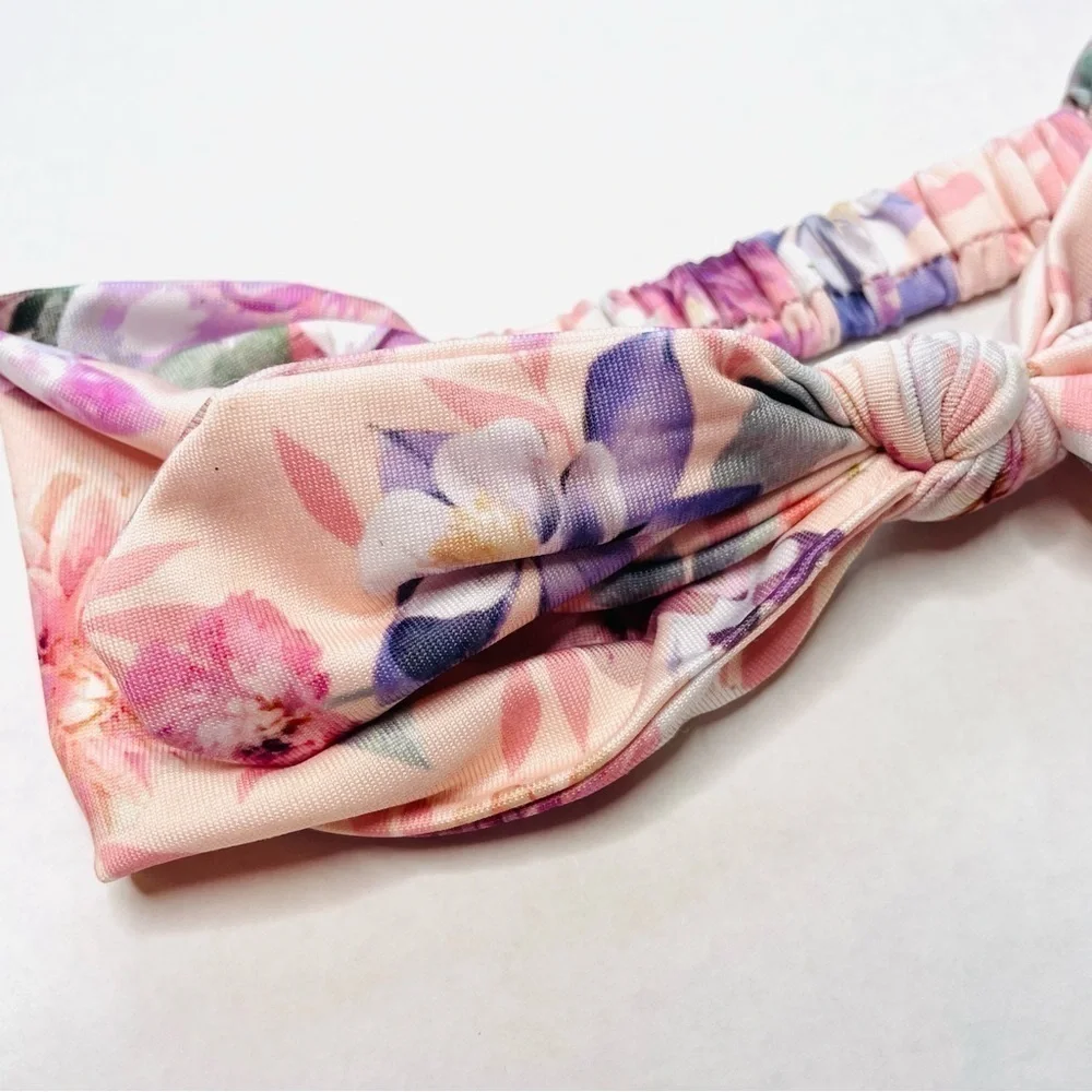 GIRL’S Stretchy Headbands Set of 3 Unicorn, Flower and Chambray