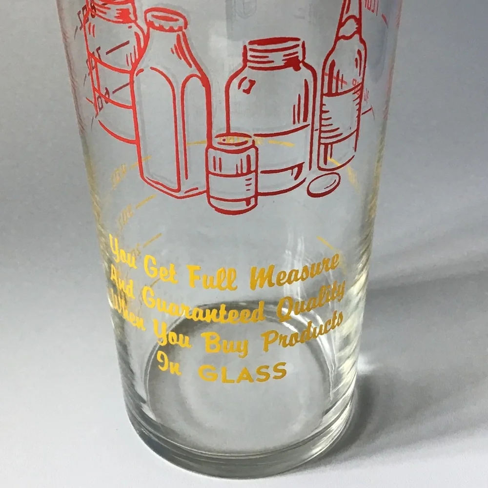 Vintage Libbey Union Made Measuring Glass Cocktail Mixing Barware