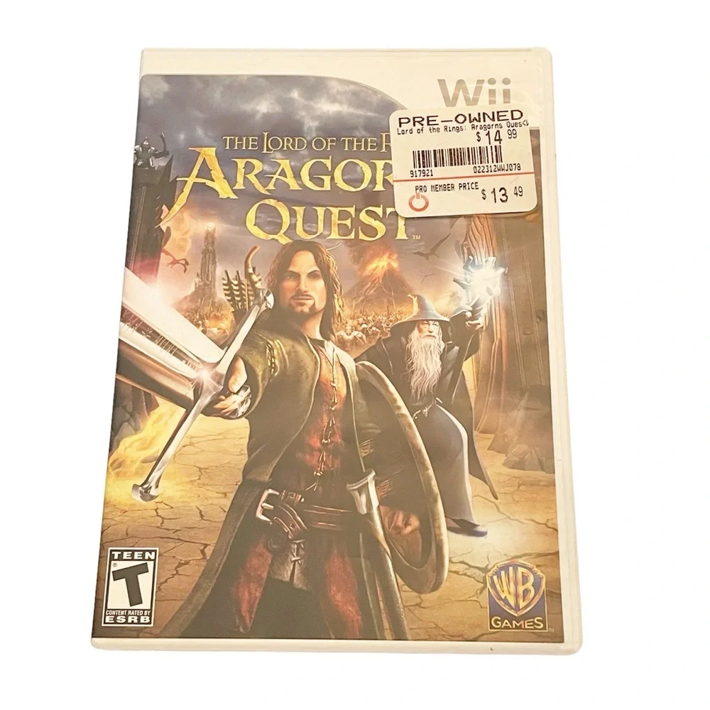 Nintendo Wii Lord of the Rings: Aragorn’s Quest DVD Video‎ Game