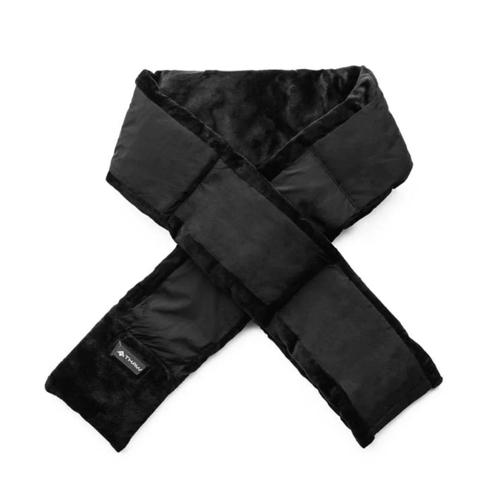 THAW Rechargeable Heated Scarf Black‎ Water Resistant 5000mAh OS