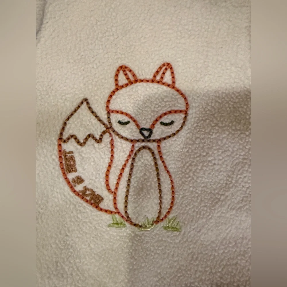 Halo White Sleepsack with Fox Embroidery