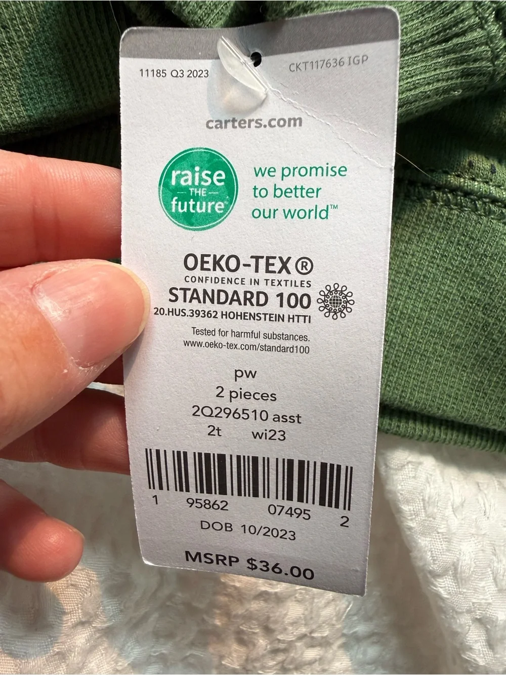Carters olive green