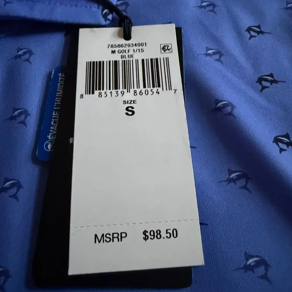 NWT RLX Ralph Lauren Men’s Polo Shirt with Dolphin Pattern S
