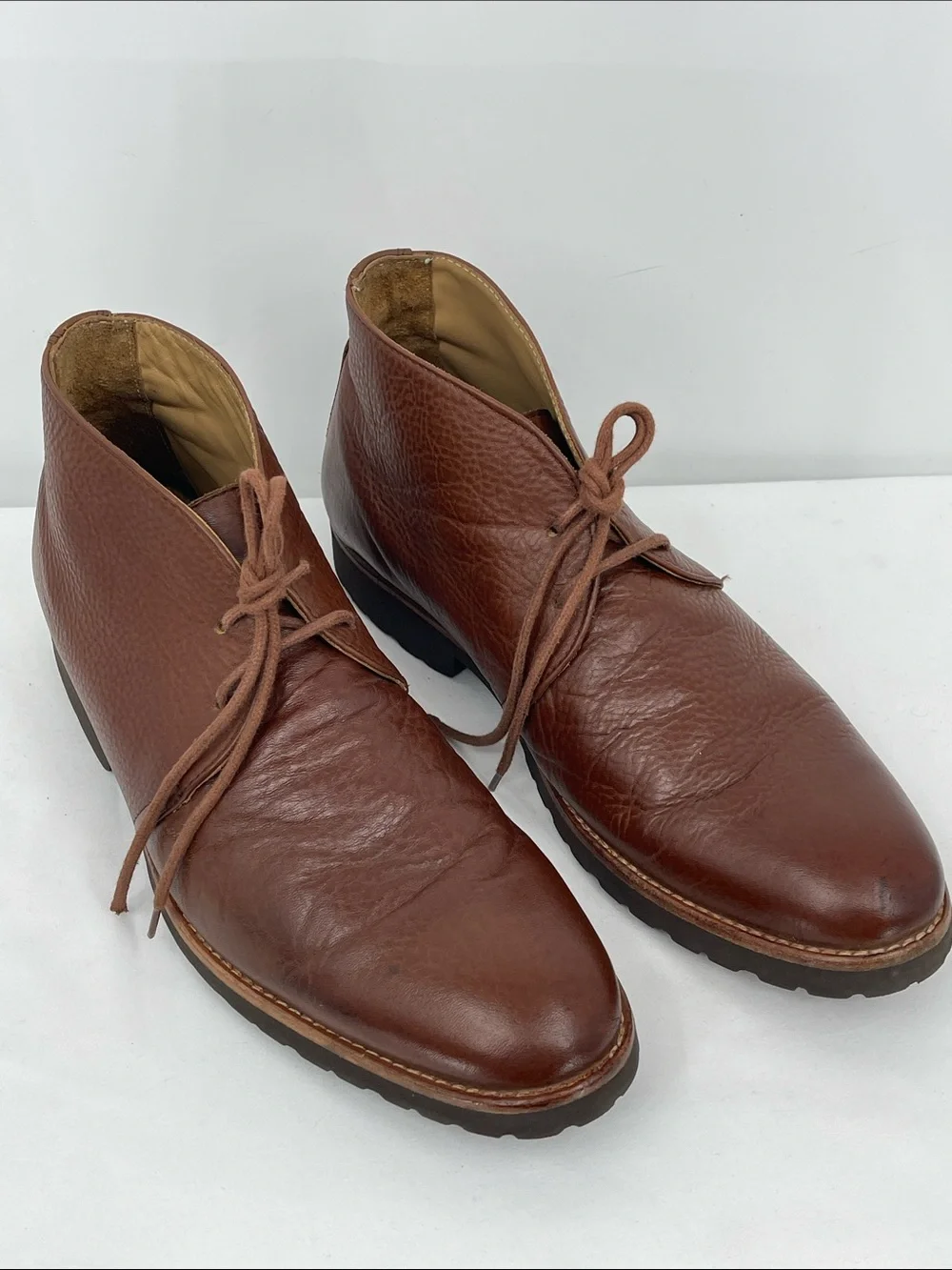 ALAN PAYNE Men's Brown Leather Chukka Boots - Classic Lace-Up Style SIZE 11