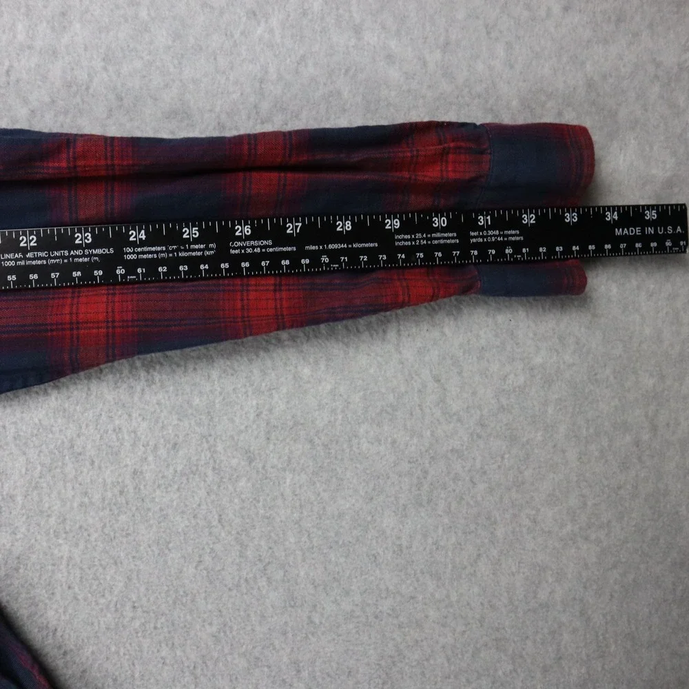 Banana Republic Shirt Mens Medium Slim Fit Luxe Flannel Button Plaid Long Sleeve